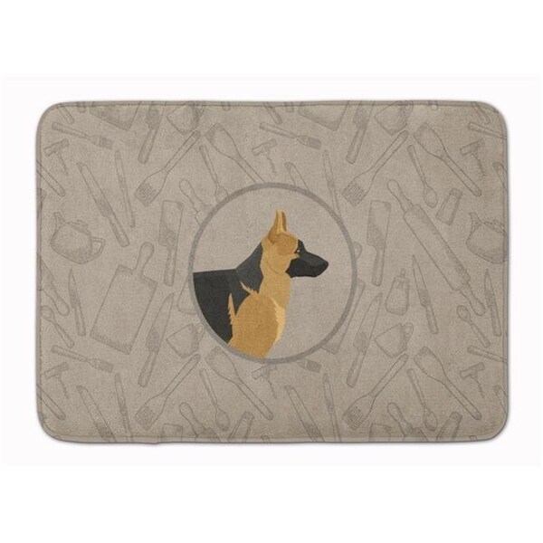 Carolines Treasures Carolines Treasures CK2187RUG German Shepherd in the Kitchen Machine Washable Memory Foam Mat CK2187RUG - main